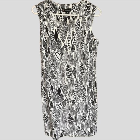 Carre Noir Leaf Dress Sleeveless Sheath Size Petite Small - Picture 1 of 6